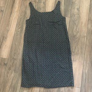 JOE FRESH BLUE/GREEN SLEEVELESS‎ SHIFT DRESS MEDIUM-EUC